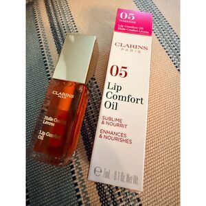 NIB Clarins Lip Comfort Oil Enhances & Nourishes in 05 Tangerine